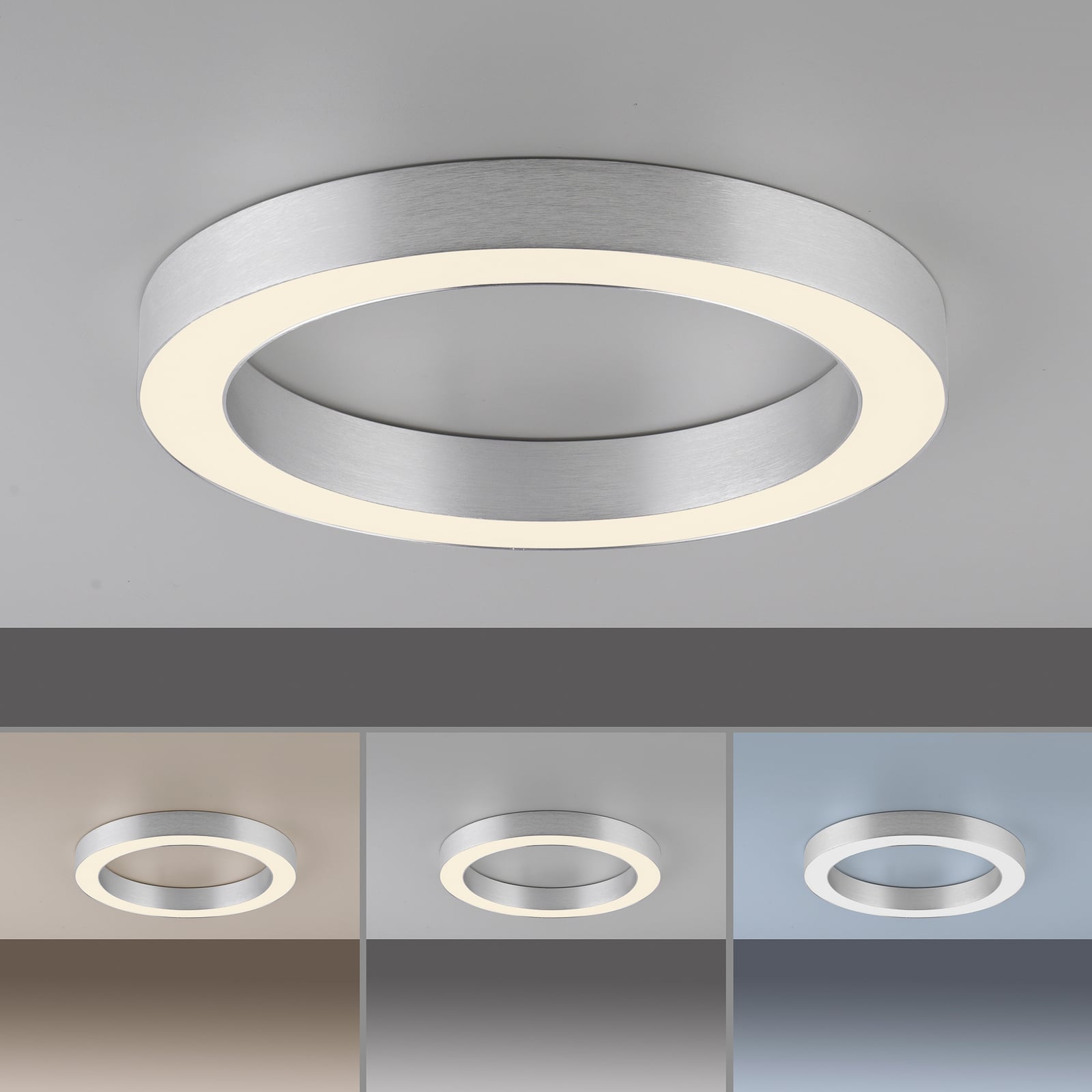 LED taklampe Lines sølv CCT dimbar nærbilde