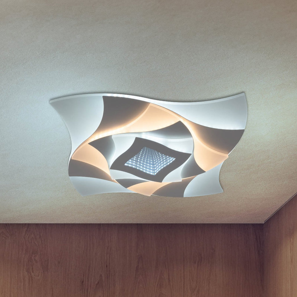 LED taklampe Liora hvit forfra