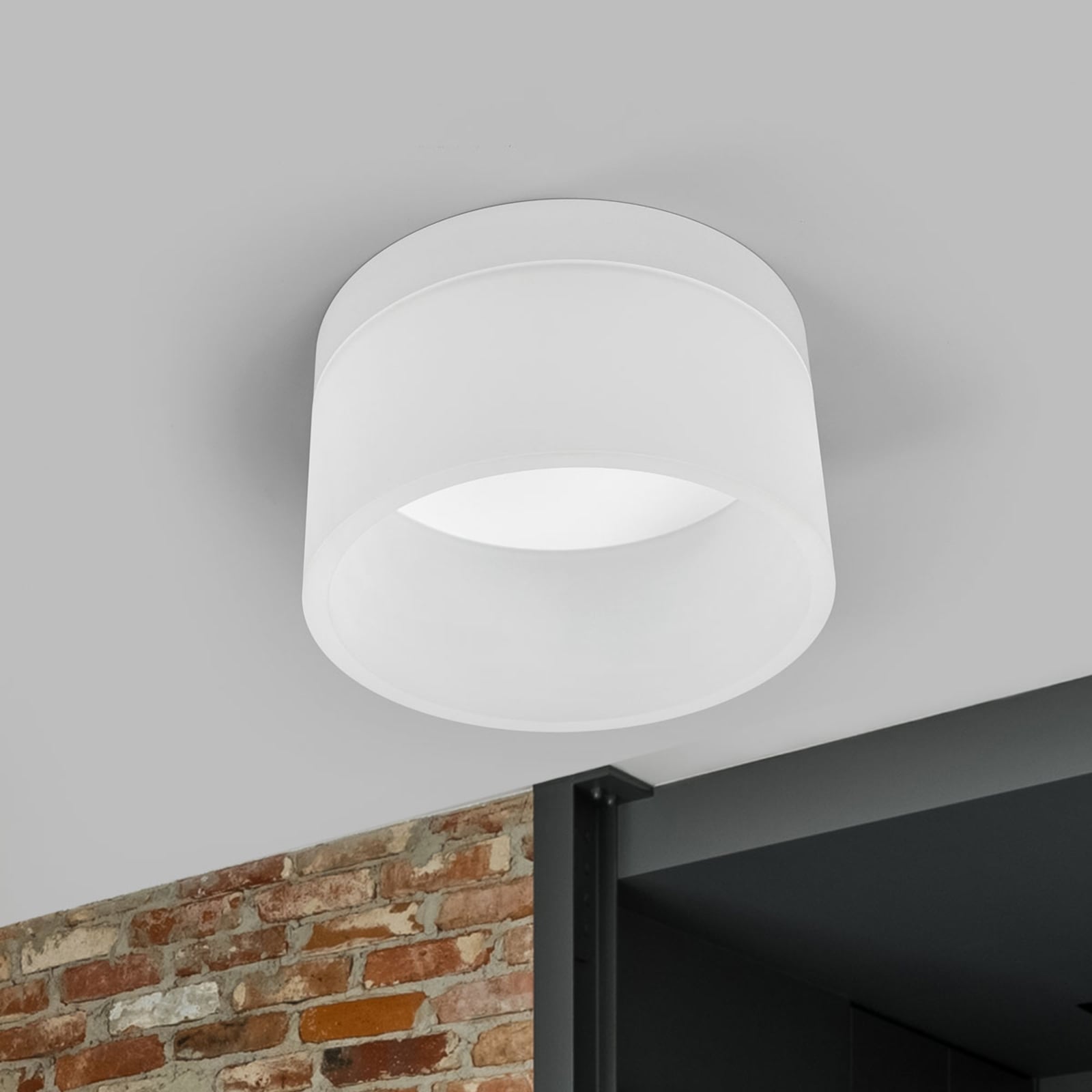 LED taklampe Liv dimbar hvit matt Ø20 cm bakside