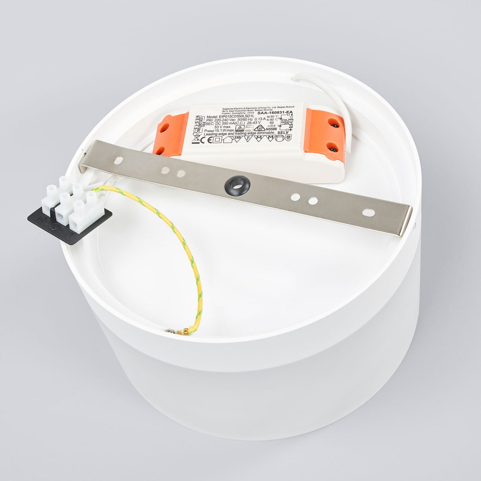 LED taklampe Liv dimbar hvit matt Ø20 cm sideprofil
