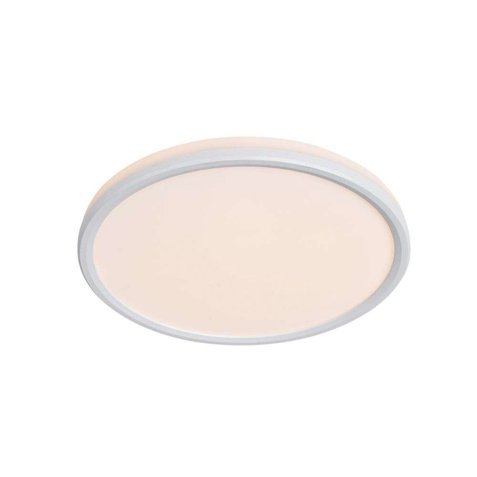 LED taklampe Liva Smart dimbar CCT RGB Ø36 cm IP54 hvit montert i rom