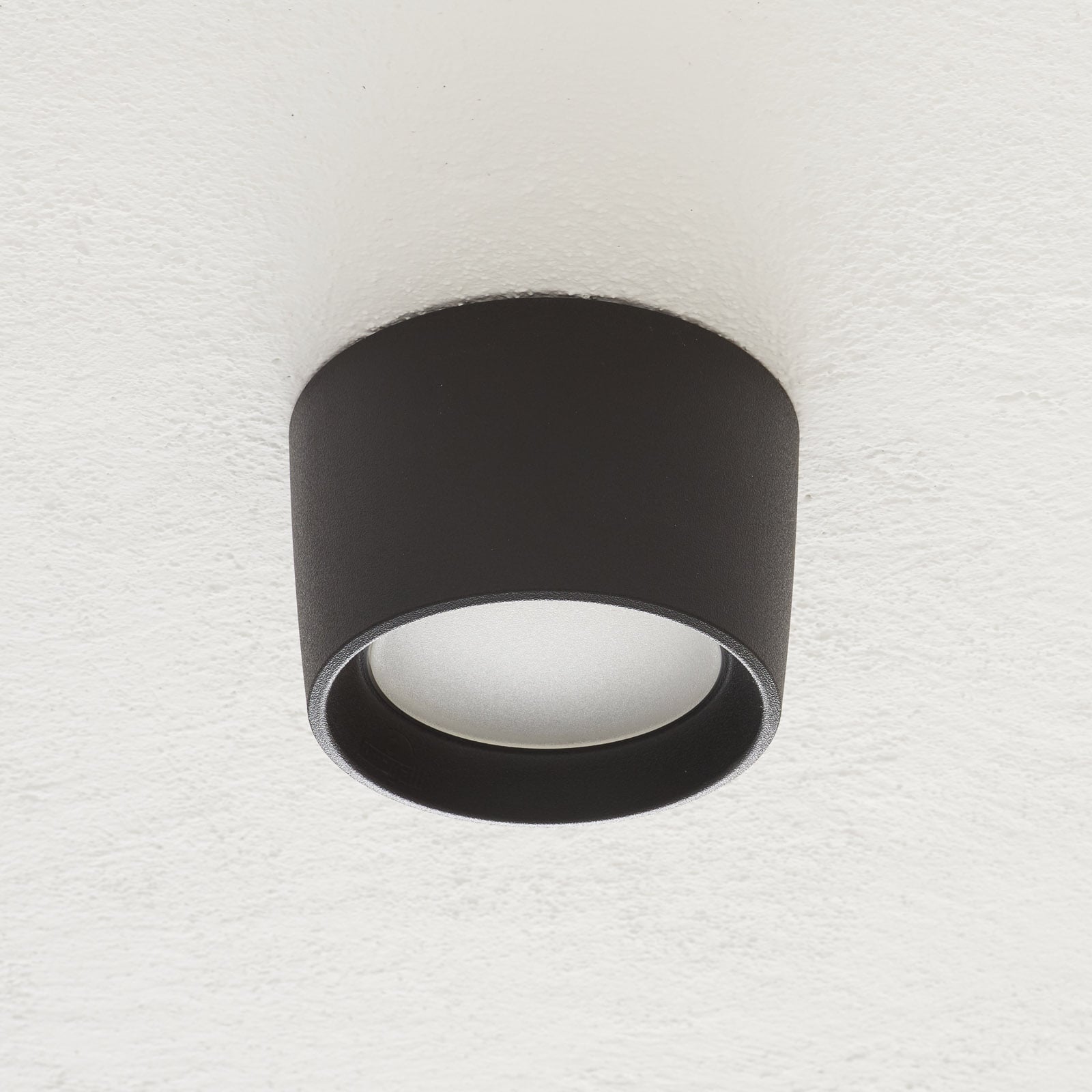LED taklampe Livia Ø16 cm svart GX53 CCT bakside