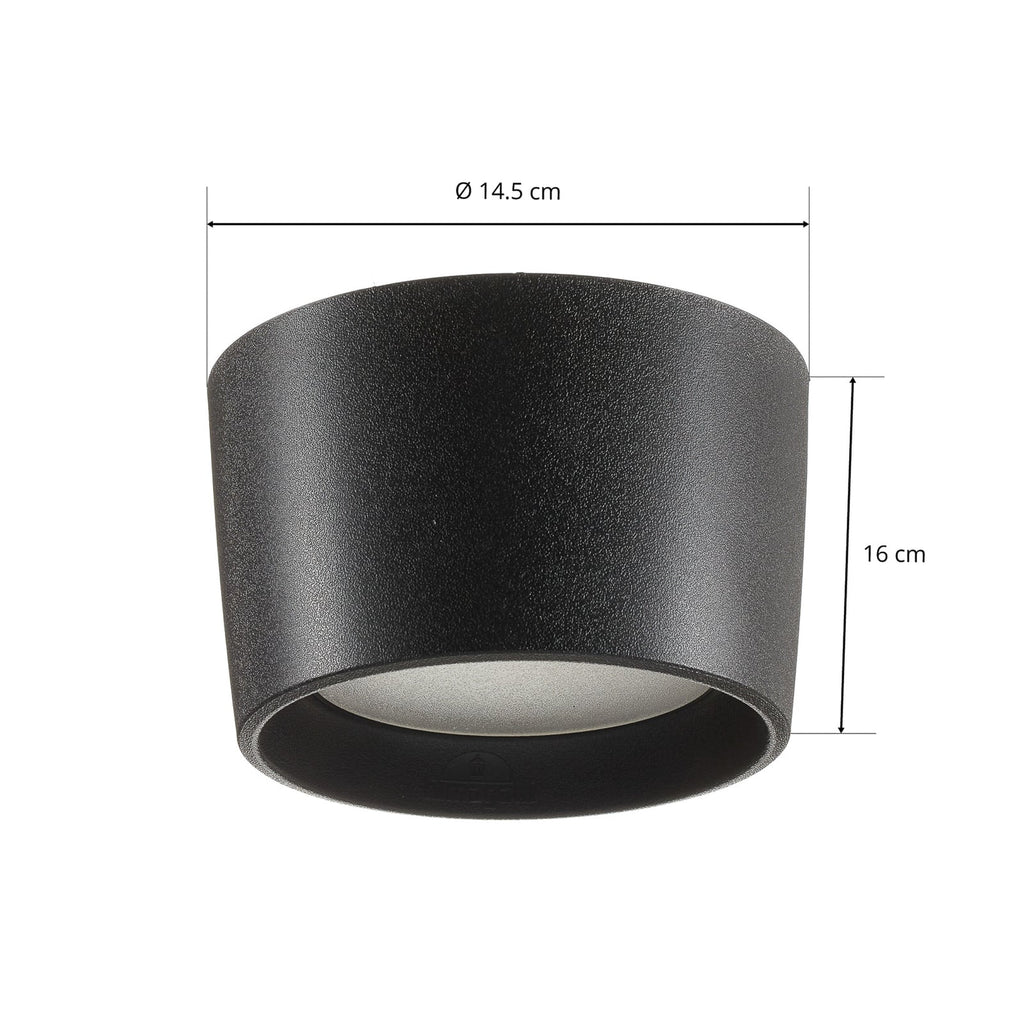 LED taklampe Livia Ø16 cm svart GX53 CCT lys justering