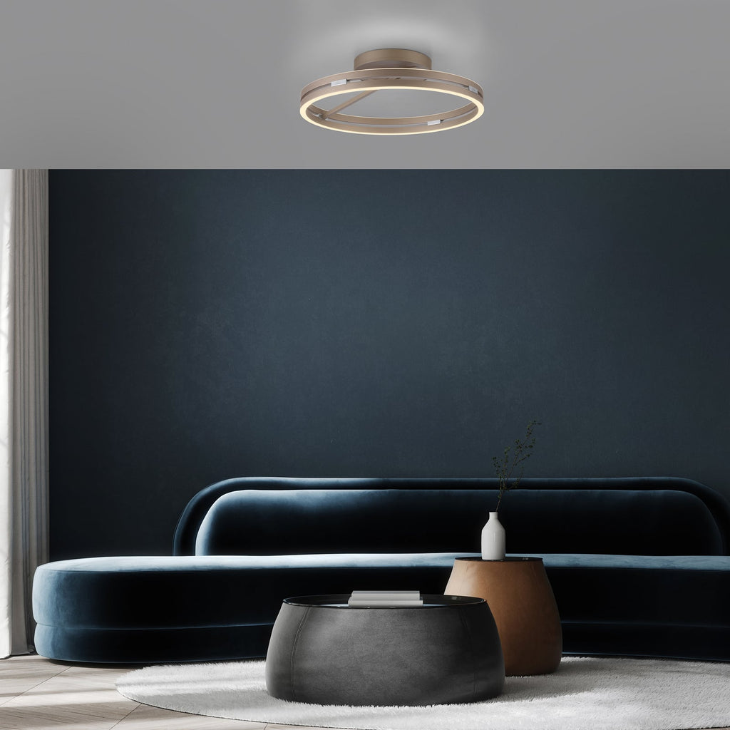 LED taklampe Loop ringformet bronse Ø60 cm CCT dimbar bakside
