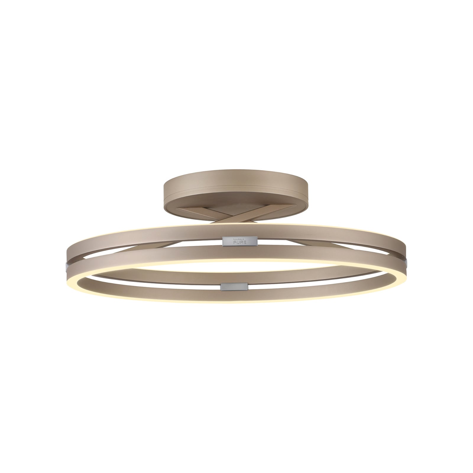 Nærbilde av LED taklampe Loop ringformet bronse Ø60 cm CCT dimbar