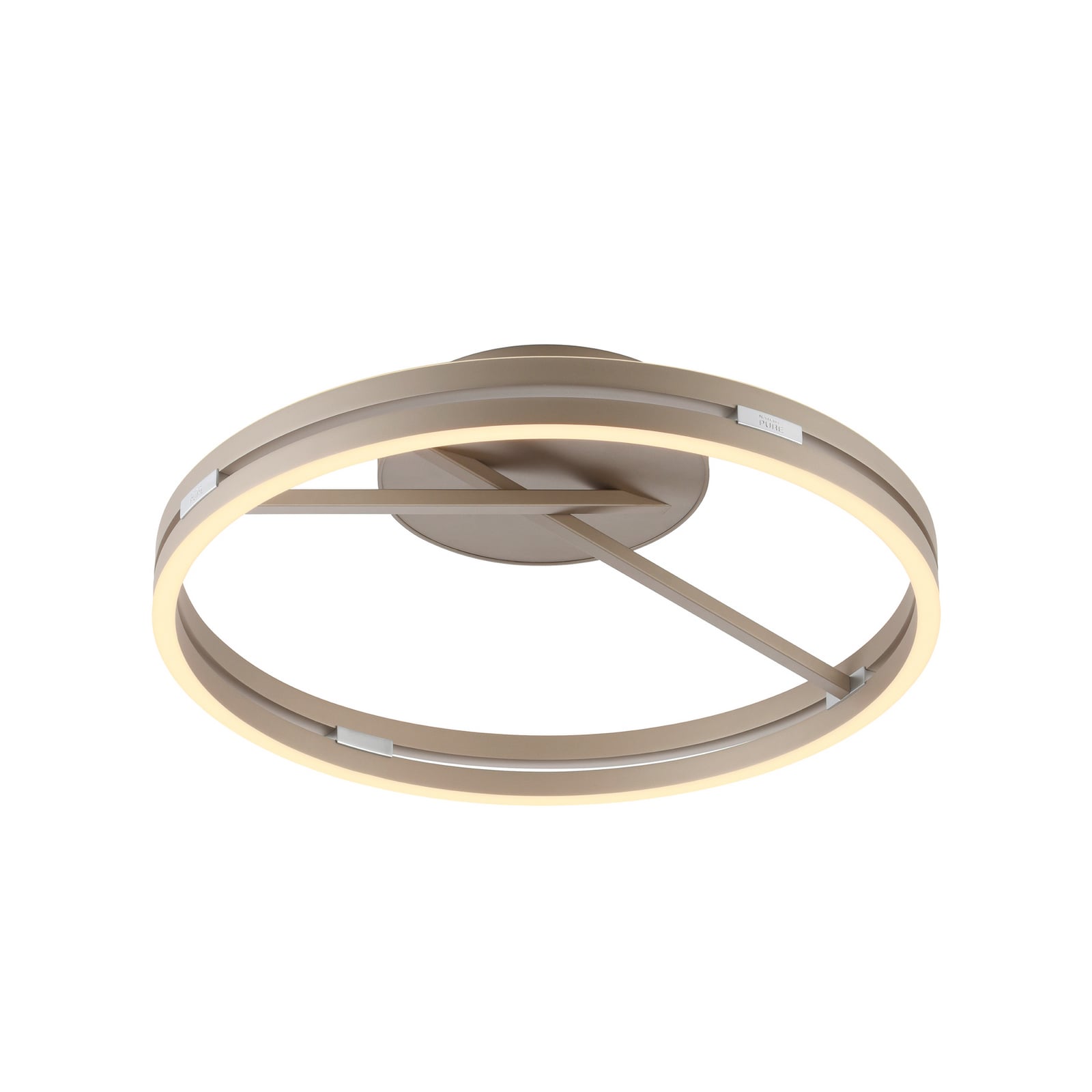 LED taklampe Loop montert i stue bronse Ø60 cm CCT dimbar