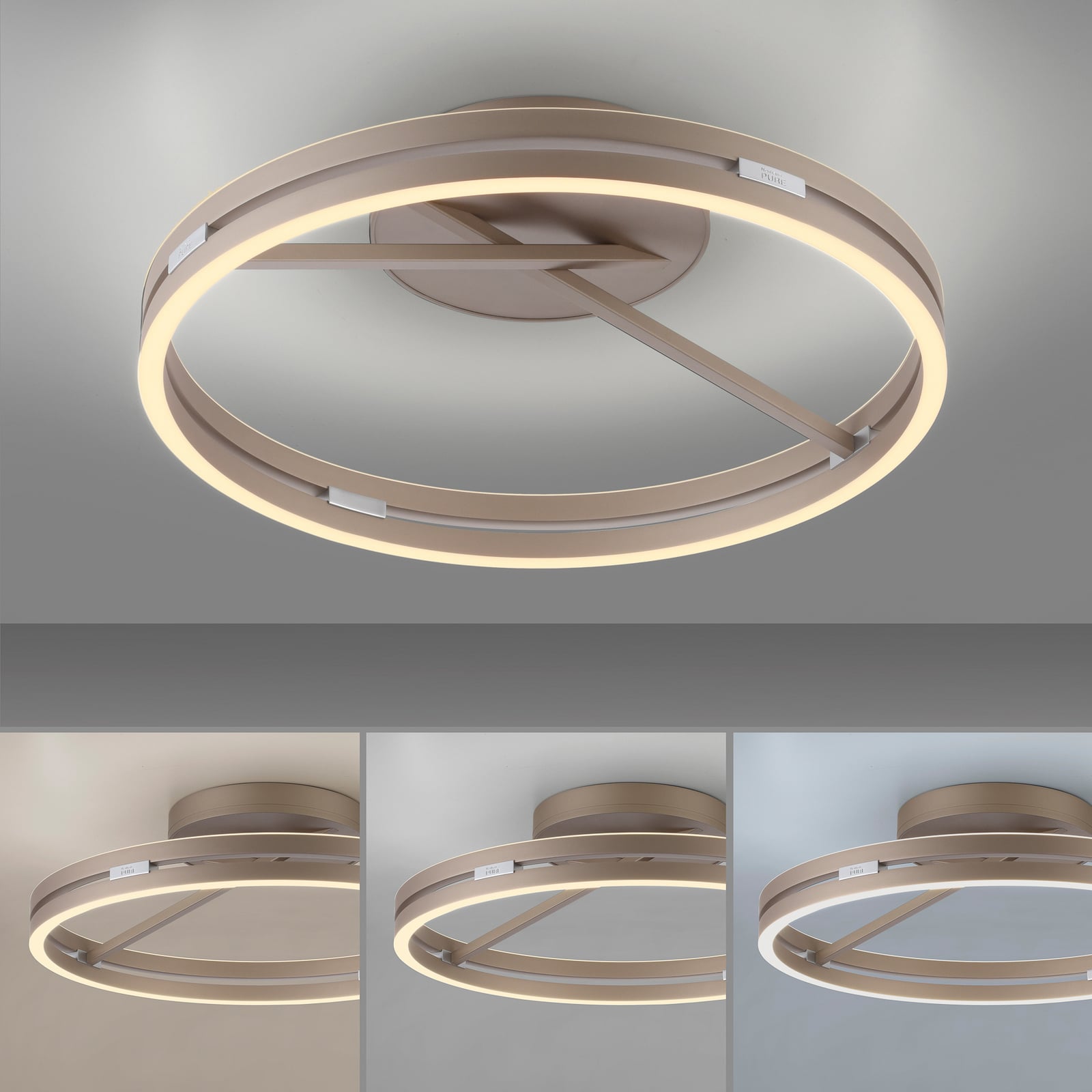 Fjernkontroll for LED taklampe Loop ringformet bronse Ø60 cm CCT dimbar