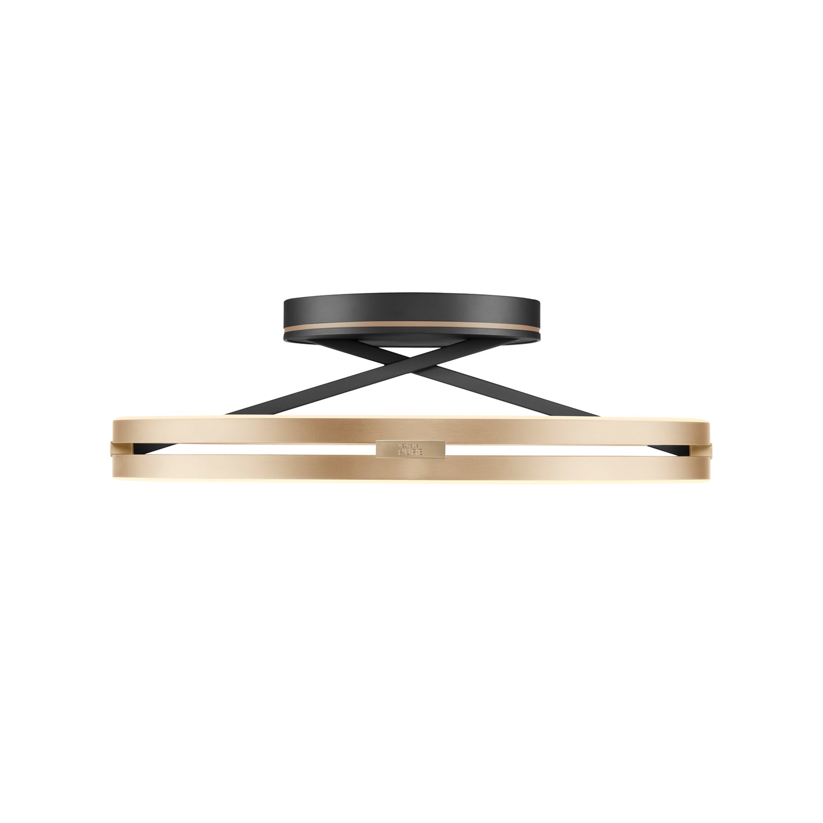 Montert LED taklampe Loop ring CCT dimbar Ø60 cm med fjernkontroll - PURE i rom