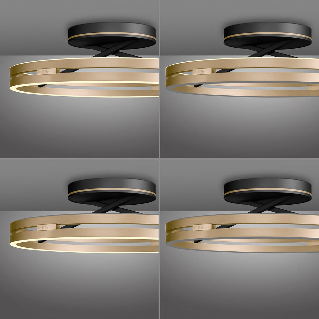 LED taklampe Loop ring CCT dimbar Ø60 cm med fjernkontroll - PURE sideprofil