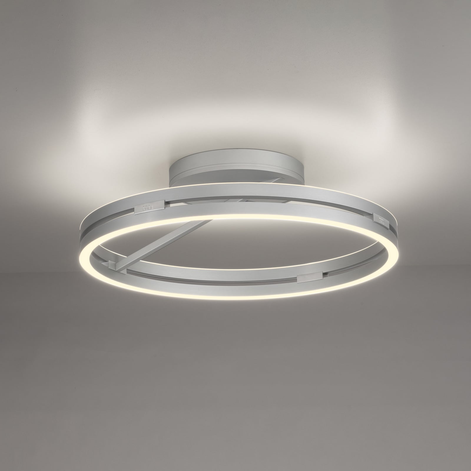 LED taklampe Loop ring dimbar Ø60 cm aluminium CCT - PURE forfra