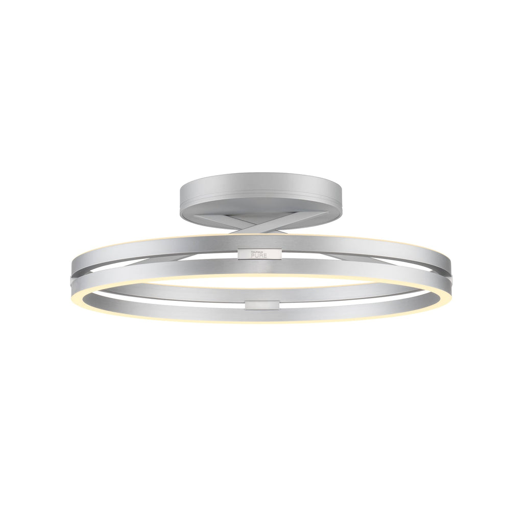 Detalj av fjernkontroll til LED taklampe Loop ring dimbar Ø60 cm aluminium CCT - PURE