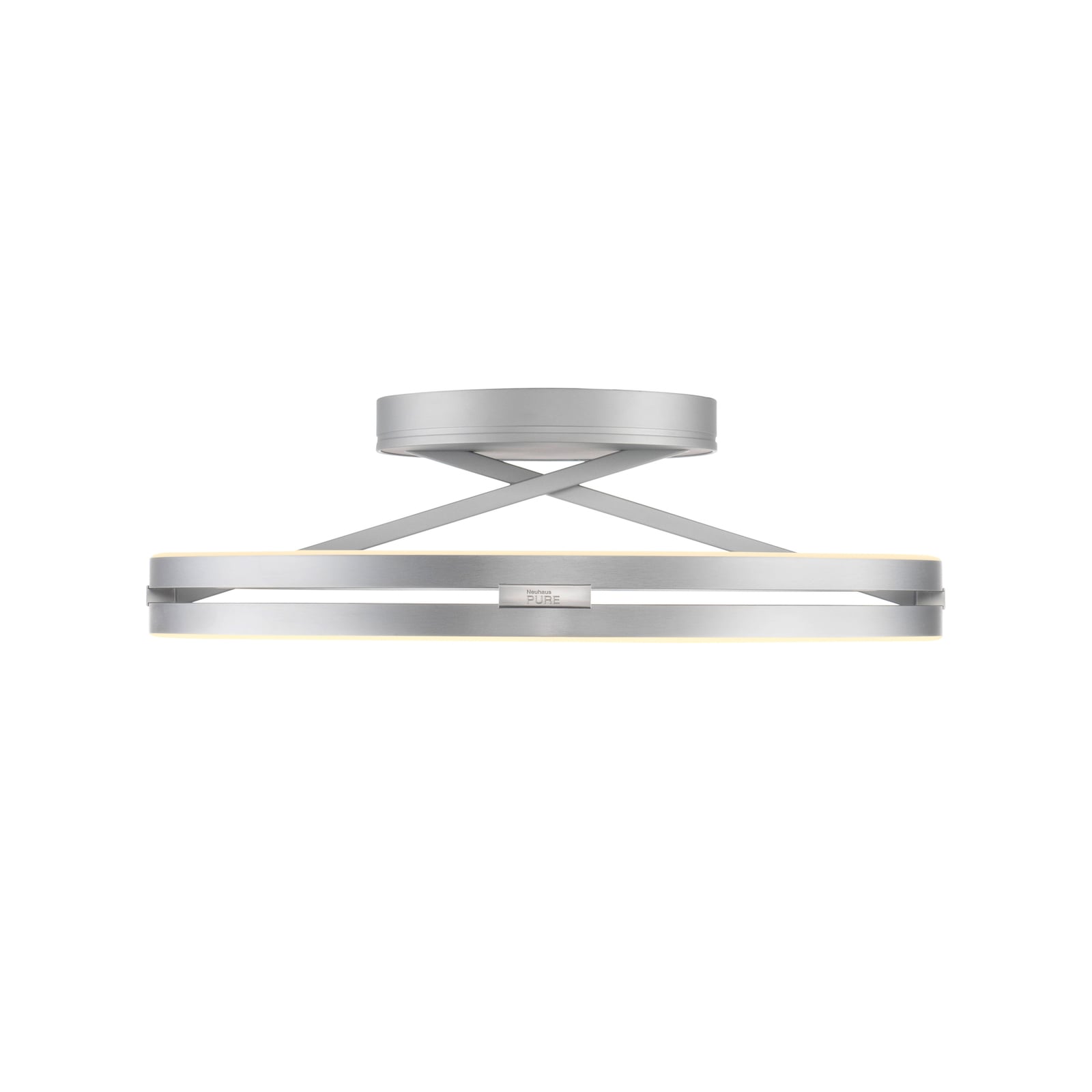 Montert LED taklampe Loop ring dimbar Ø60 cm aluminium CCT - PURE i rom