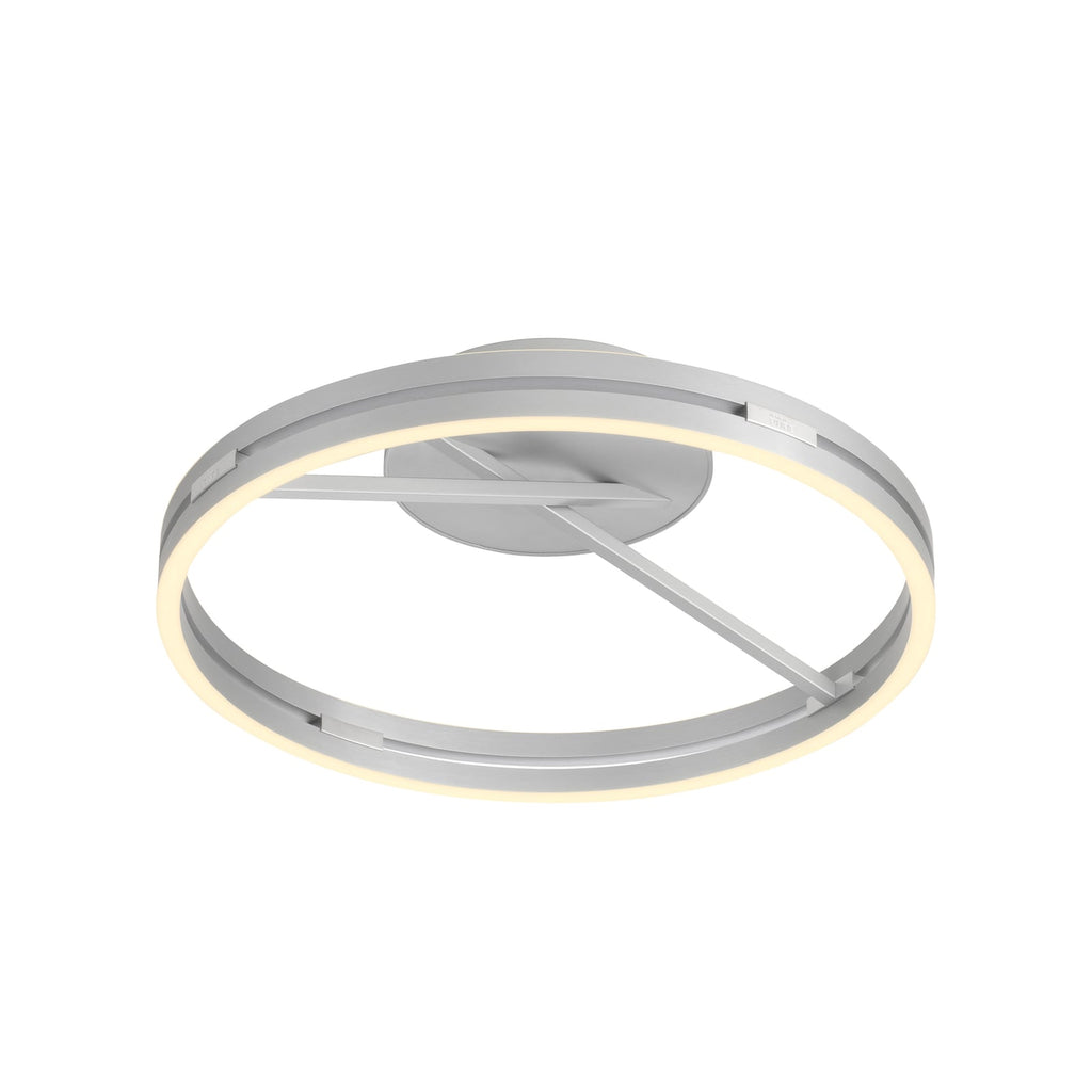 Nærbilde av aluminiumskropp på LED taklampe Loop ring dimbar Ø60 cm aluminium CCT - PURE