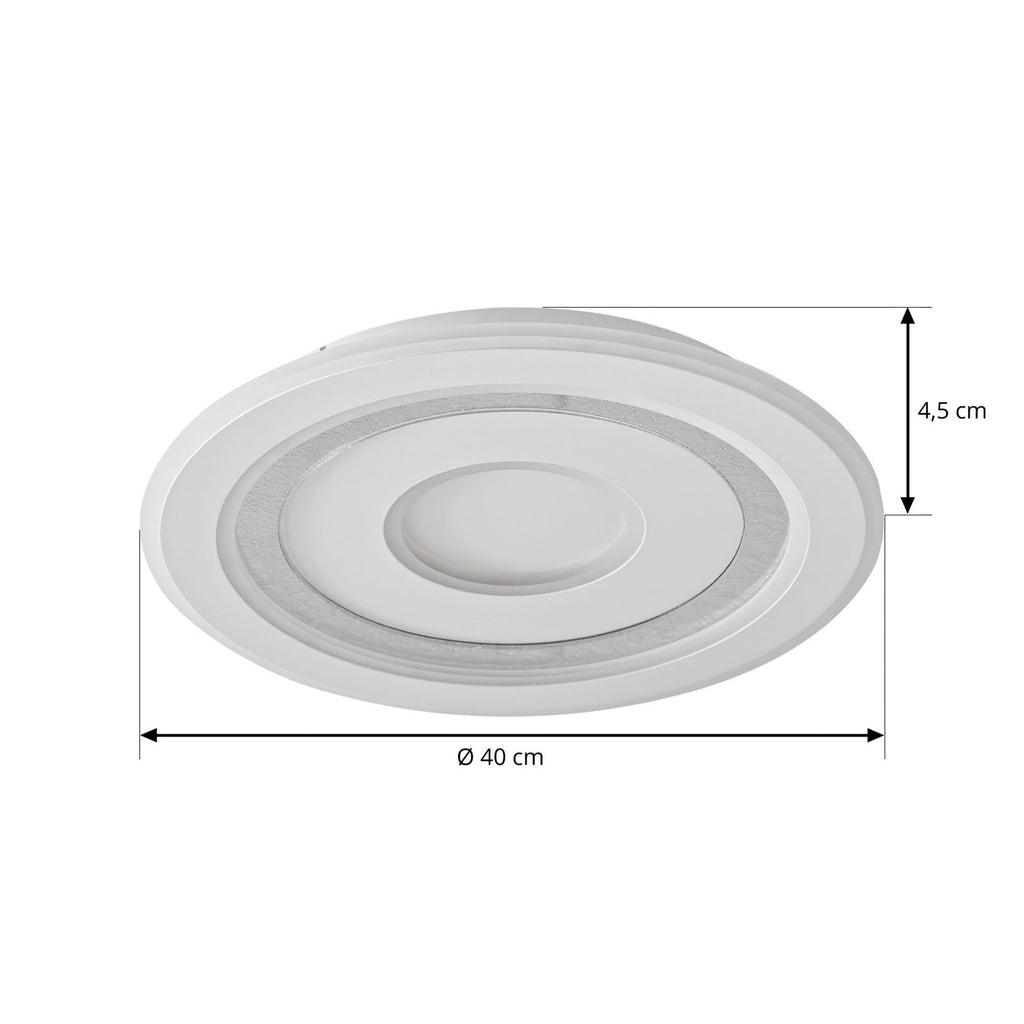 Nærbilde av LED taklampe Lorvik dimbar CCT hvit Ø40 cm 30W