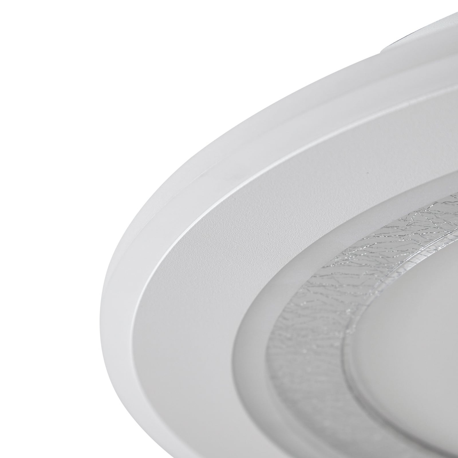 Sidevisning av LED taklampe Lorvik dimbar CCT hvit Ø40 cm 30W