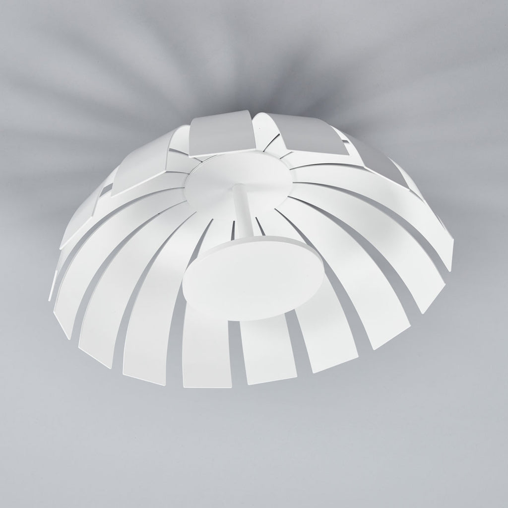 LED taklampe Loto design hvit metall Ø33 cm bakside