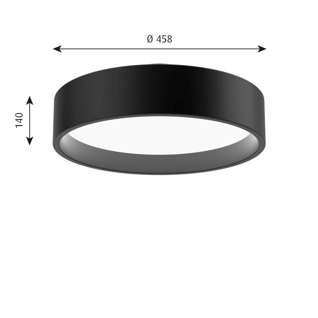 Detaljbilde av LED taklampe LP Circle dimbar Ø45,8 cm svart