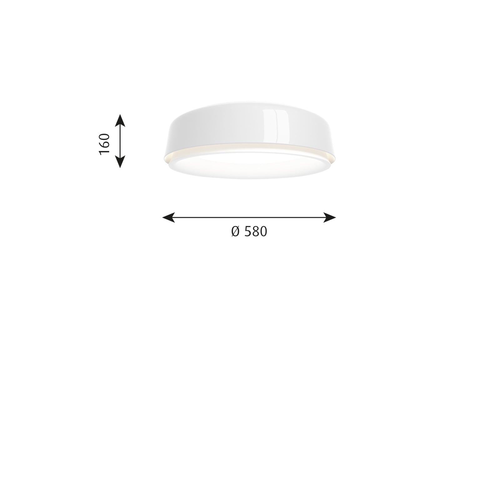 LED taklampe LP Grand hvit dimbar Ø58 cm 59W nærbilde