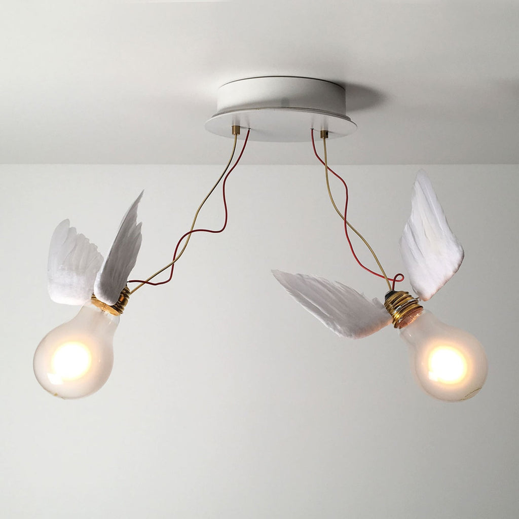 LED taklampe Lucellino Doppio 2-lys E27 dimbar forfra