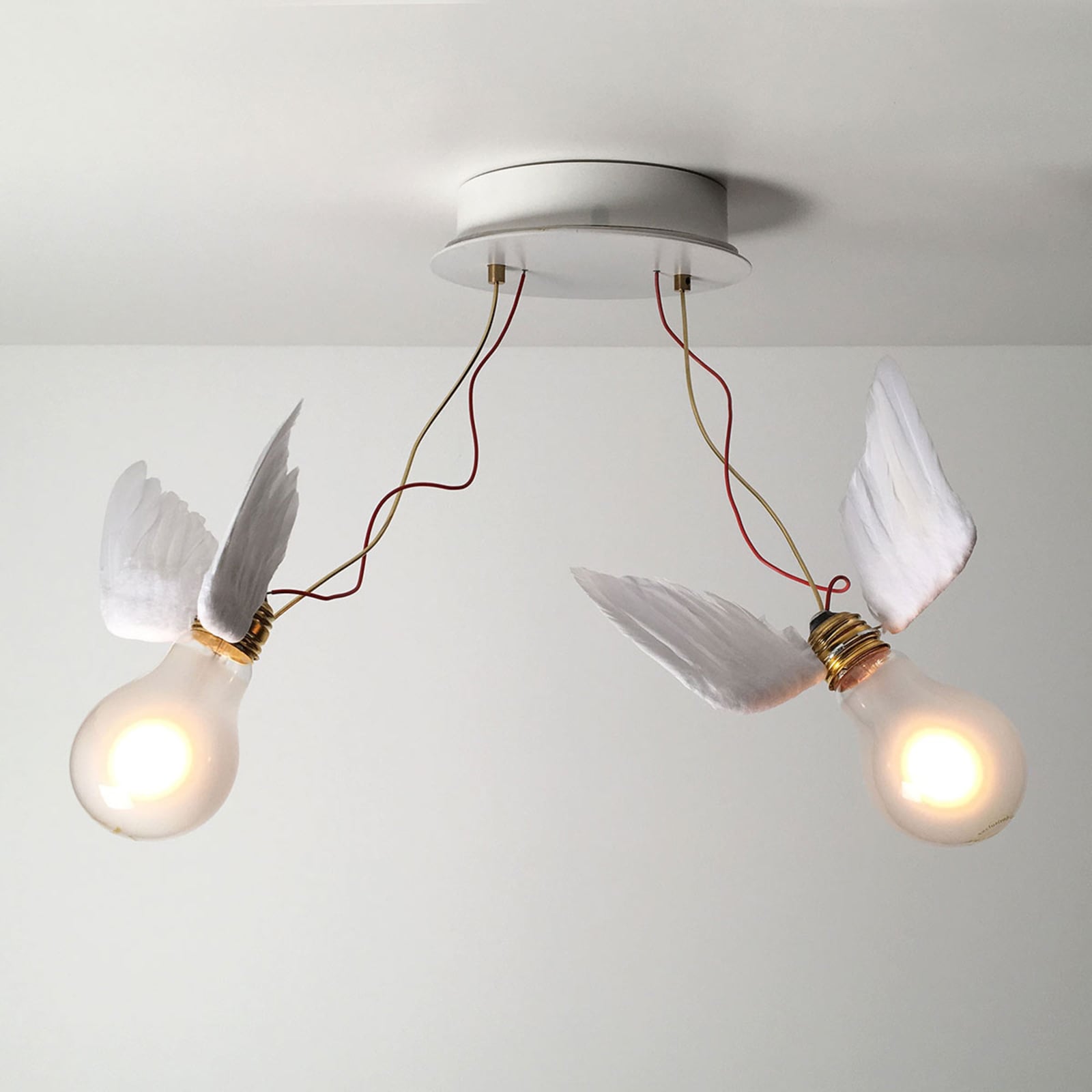 LED taklampe Lucellino Doppio 2-lys E27 dimbar forfra