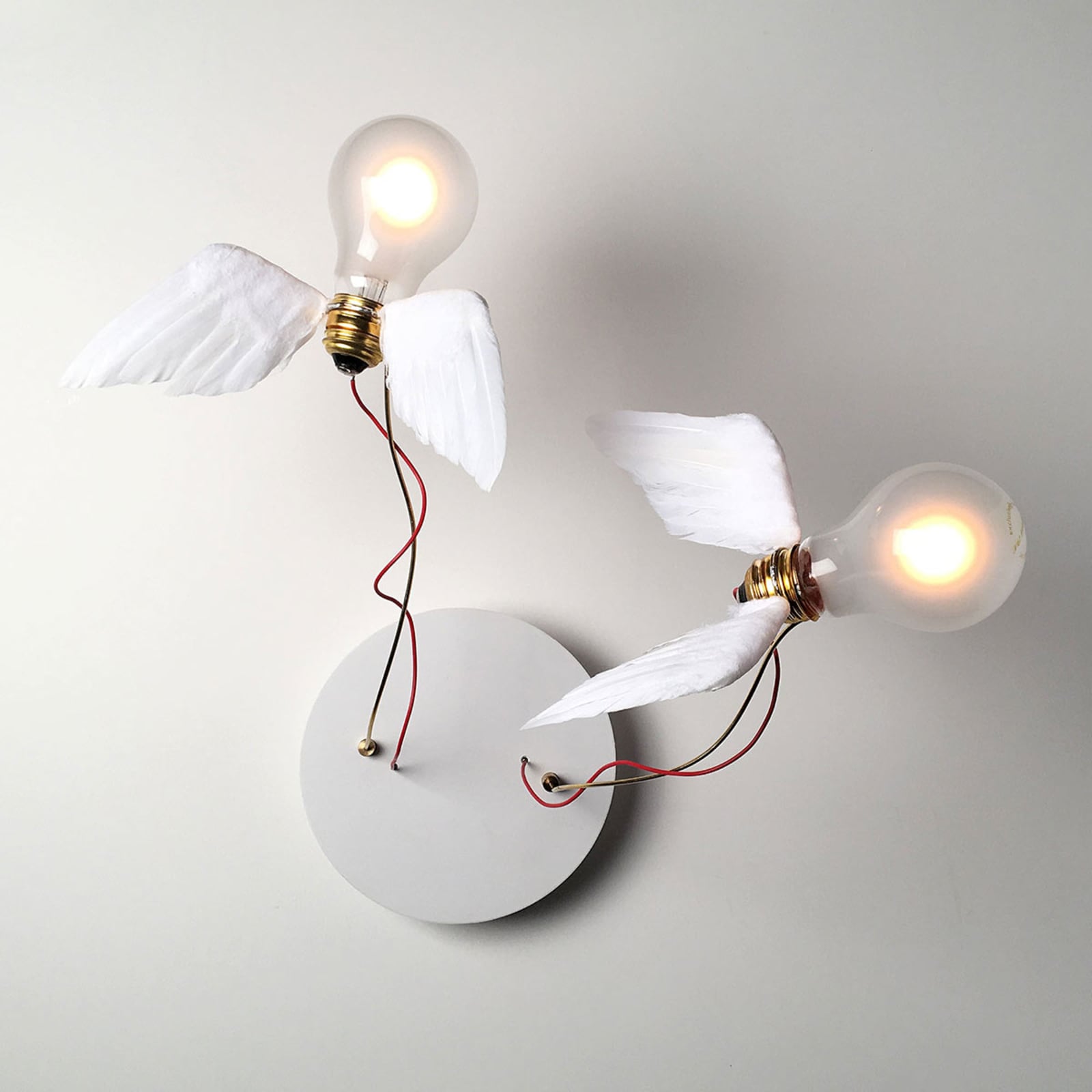 LED taklampe Lucellino Doppio 2-lys E27 dimbar detalj av fjær