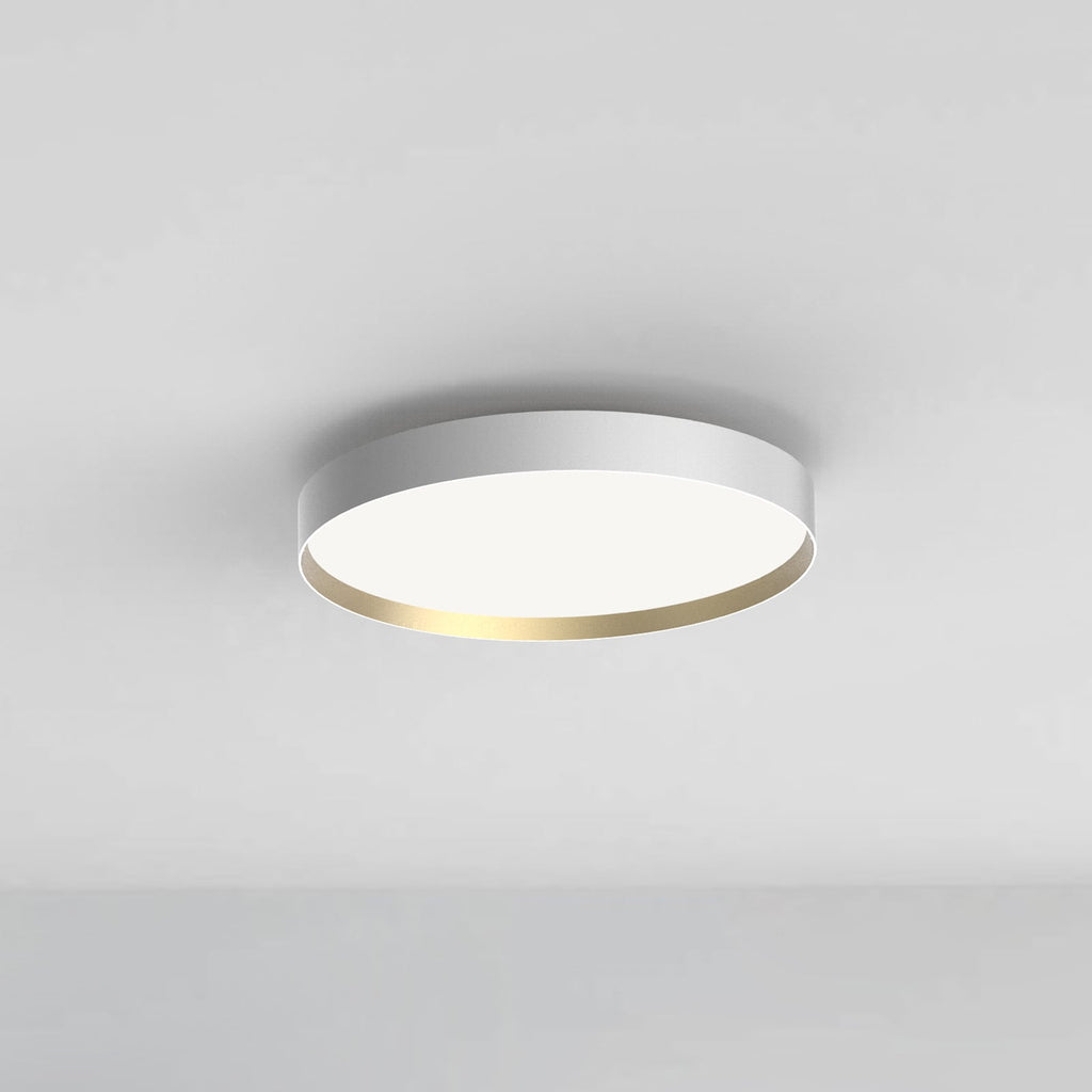 LED taklampe Lucia hvit/gull dimbar Ø45 cm forfra