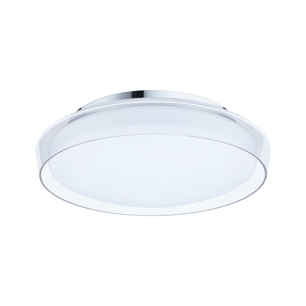 LED taklampe Luena krom glass Ø35 cm bakside