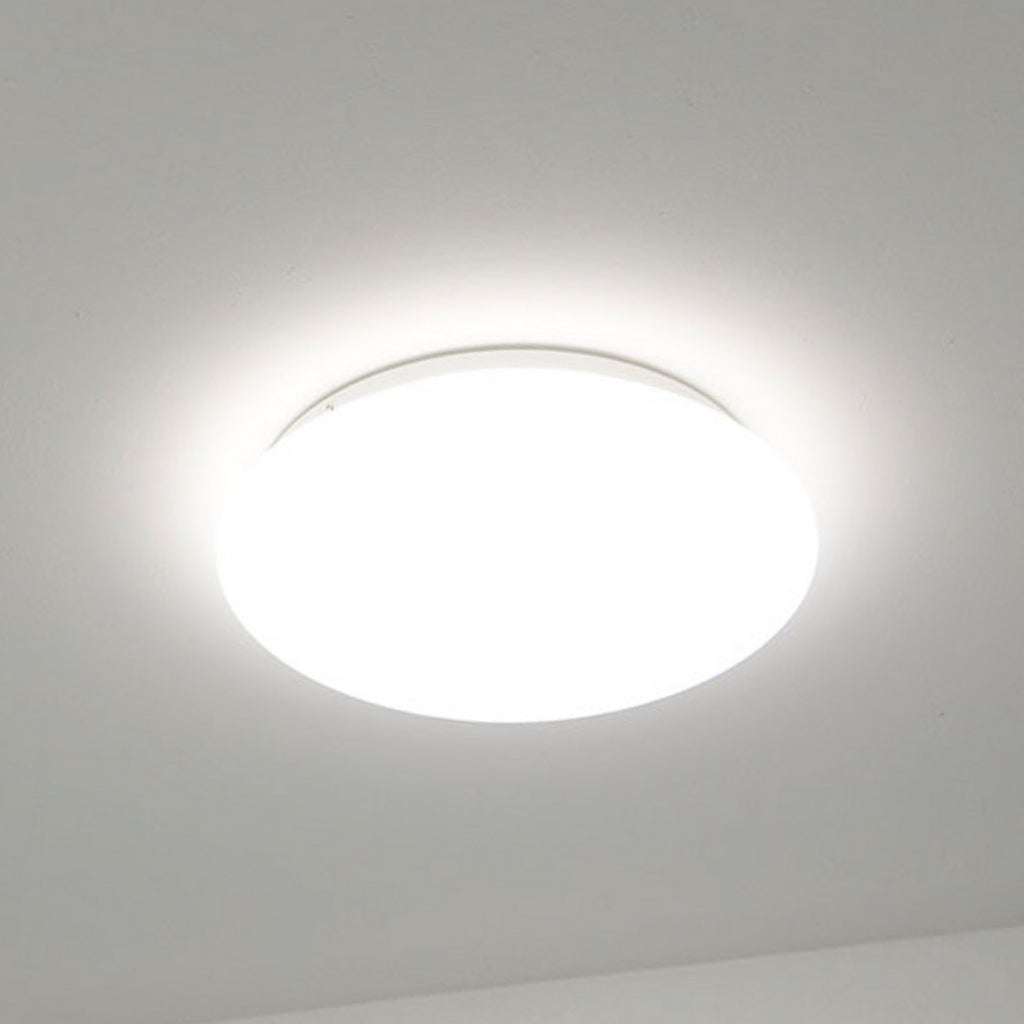 LED taklampe LUNA hvit Ø33 cm CCT 18W IP44 forfra