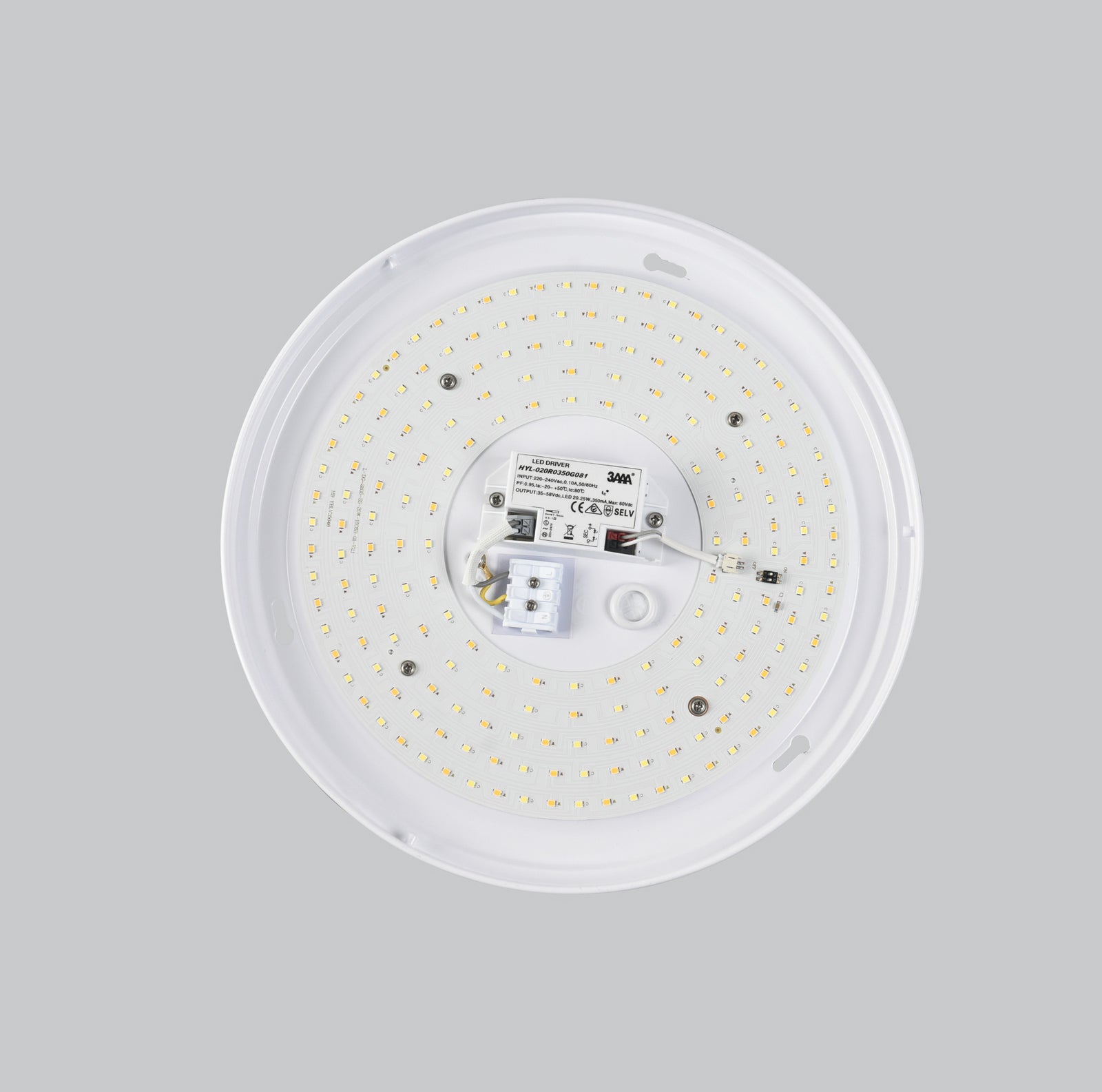 LED taklampe LUNA hvit Ø33 cm CCT 18W IP44 montert