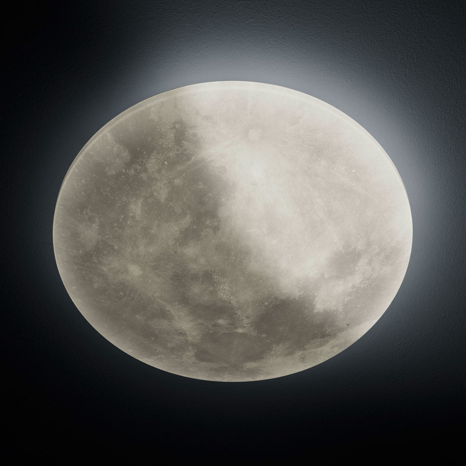 Montert LED taklampe Lunar dimbar Ø40 cm hvit med fjernkontroll i rom