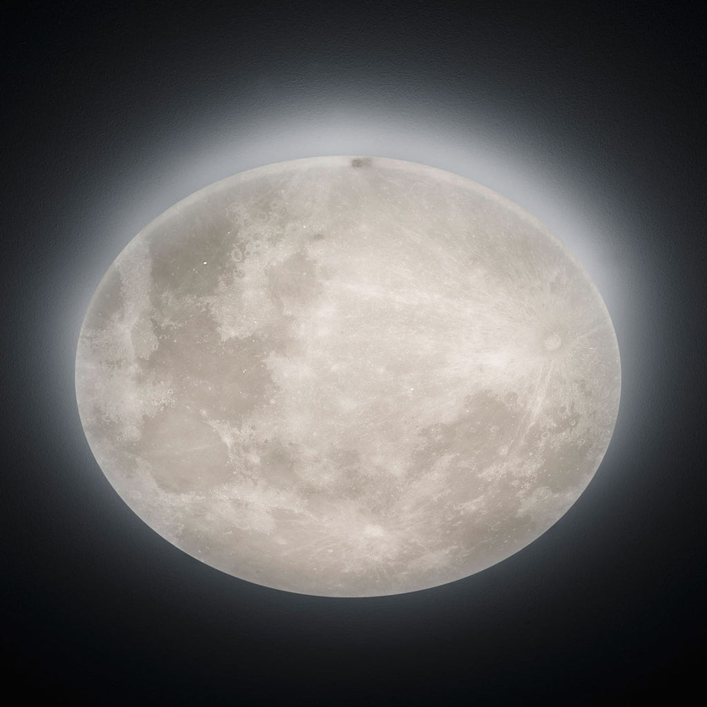 LED-taklampe Lunar dimbar med fjernkontroll Ø60 cm hvit forfra