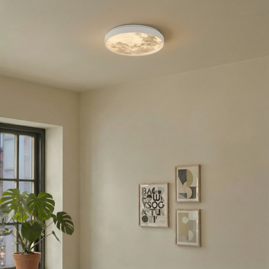 Detaljbilde av LED taklampe Lune akryl grå