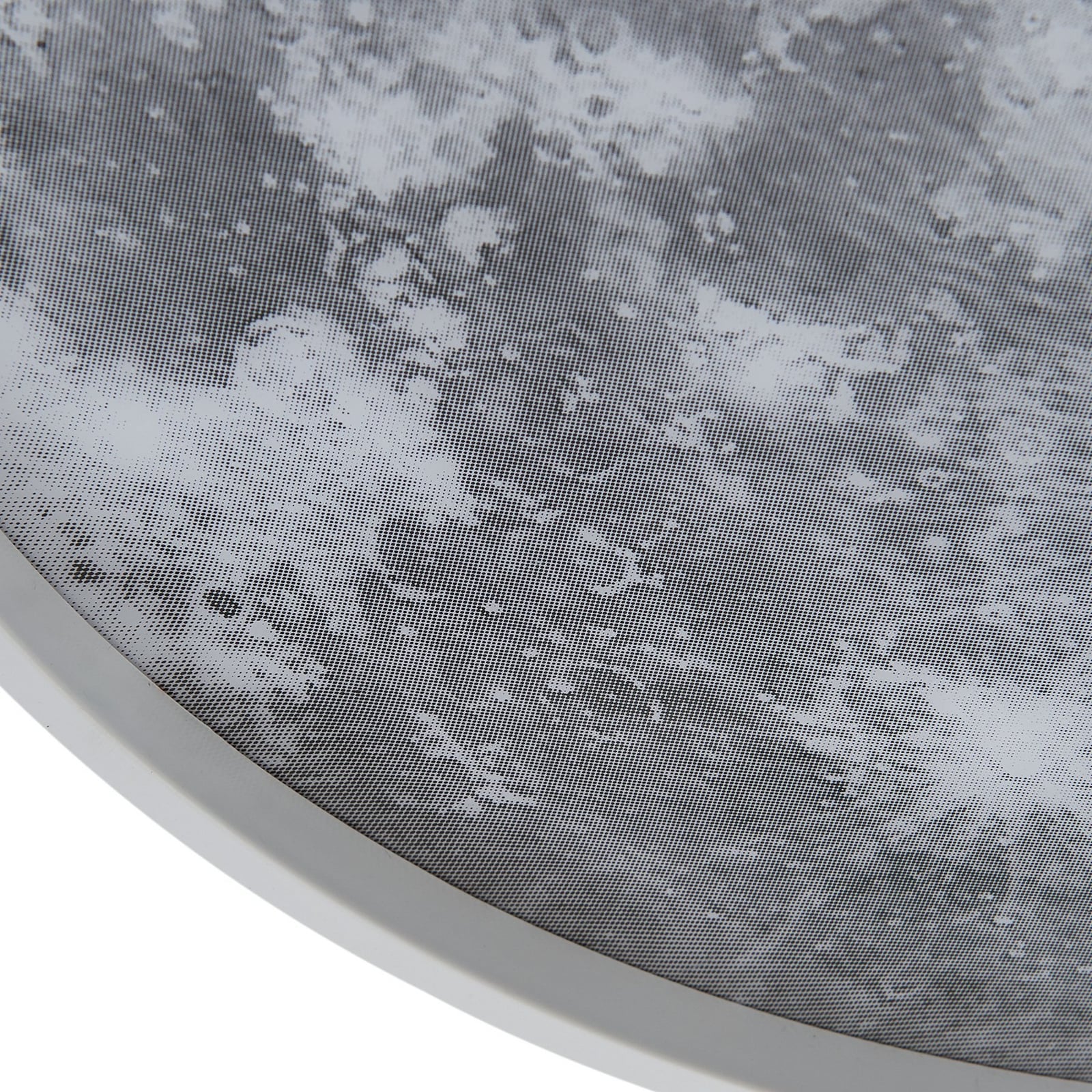 LED taklampe Lune akryl grå med varmt hvitt lys