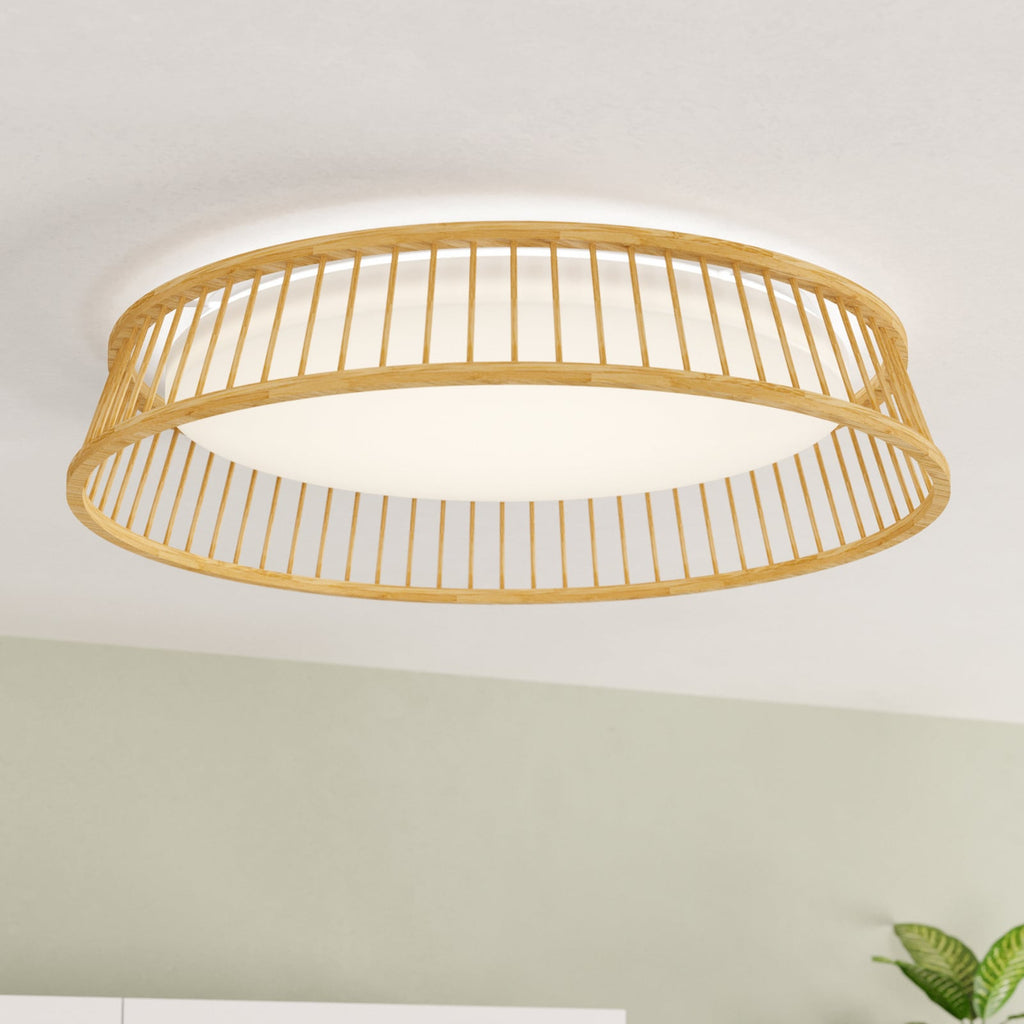 LED taklampe Luppineria trefletting hvit Ø45 cm forfra