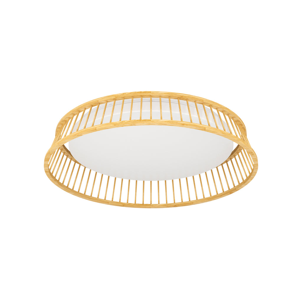 LED taklampe Luppineria trefletting hvit Ø45 cm montert i rom