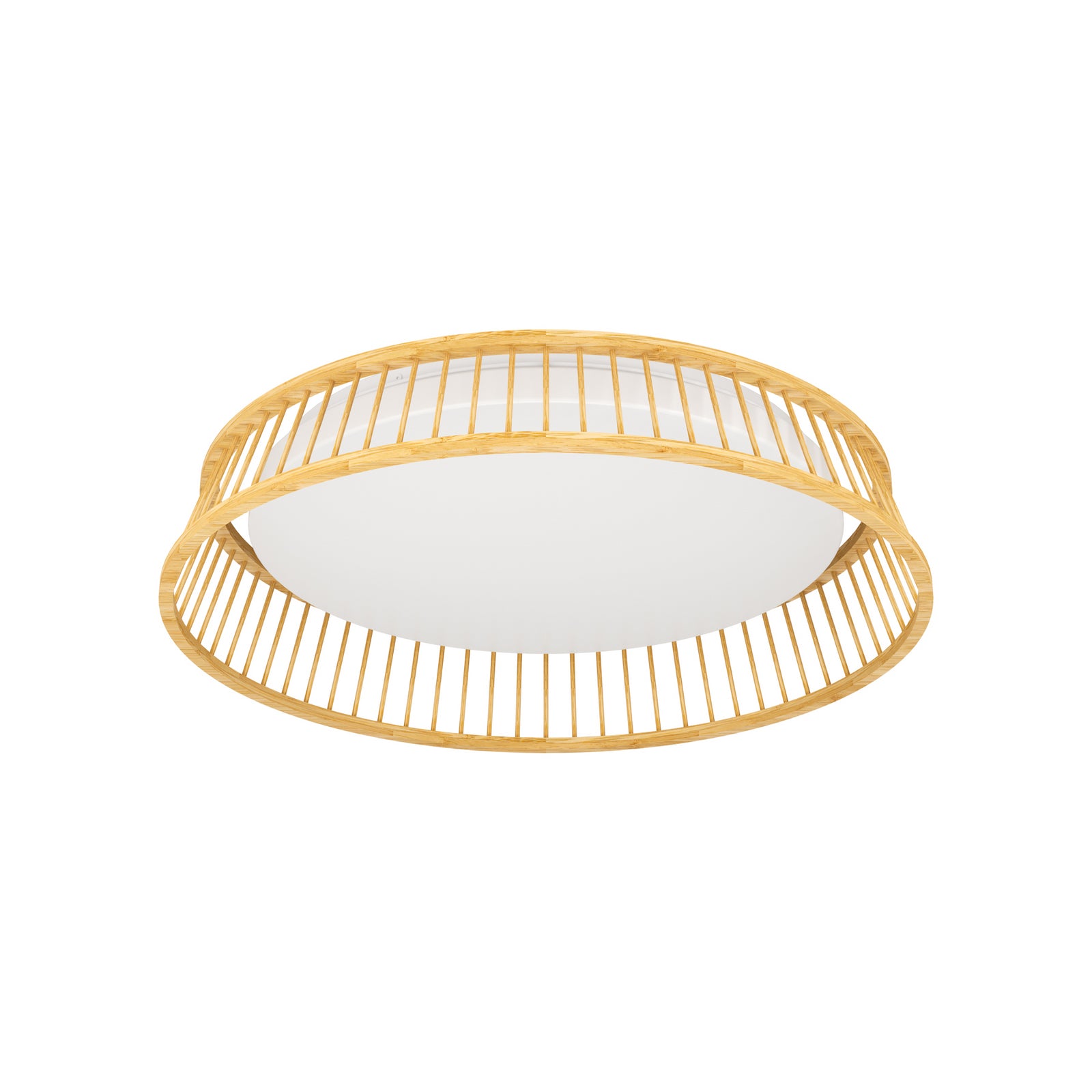 LED taklampe Luppineria trefletting hvit Ø45 cm montert i rom