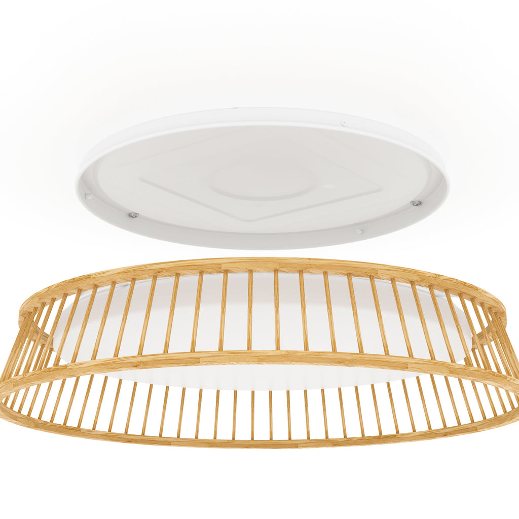 LED taklampe Luppineria trefletting hvit Ø45 cm med varmt hvitt lys