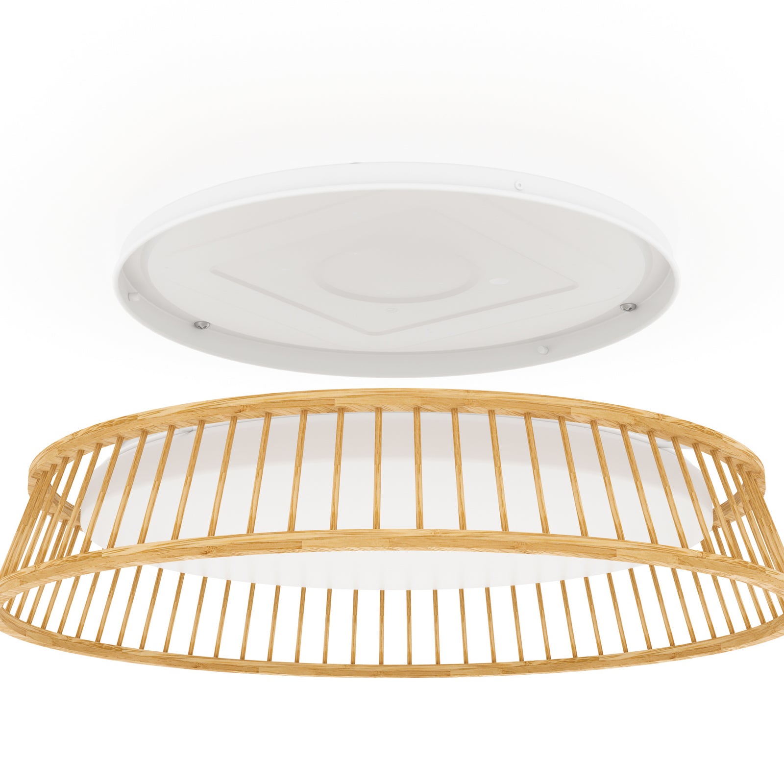 LED taklampe Luppineria trefletting hvit Ø45 cm med varmt hvitt lys
