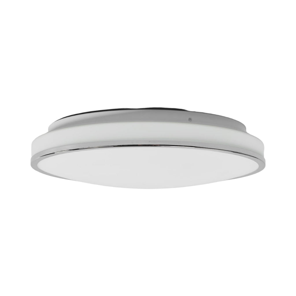 LED taklampe Lyss krom glass Ø40 cm 25W IP44 - Lindby