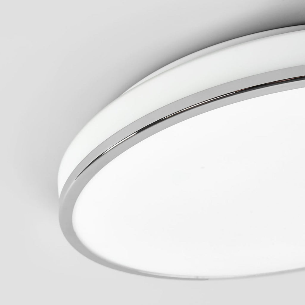 LED taklampe Lyss krom glass Ø40 cm 25W IP44 - Lindby
