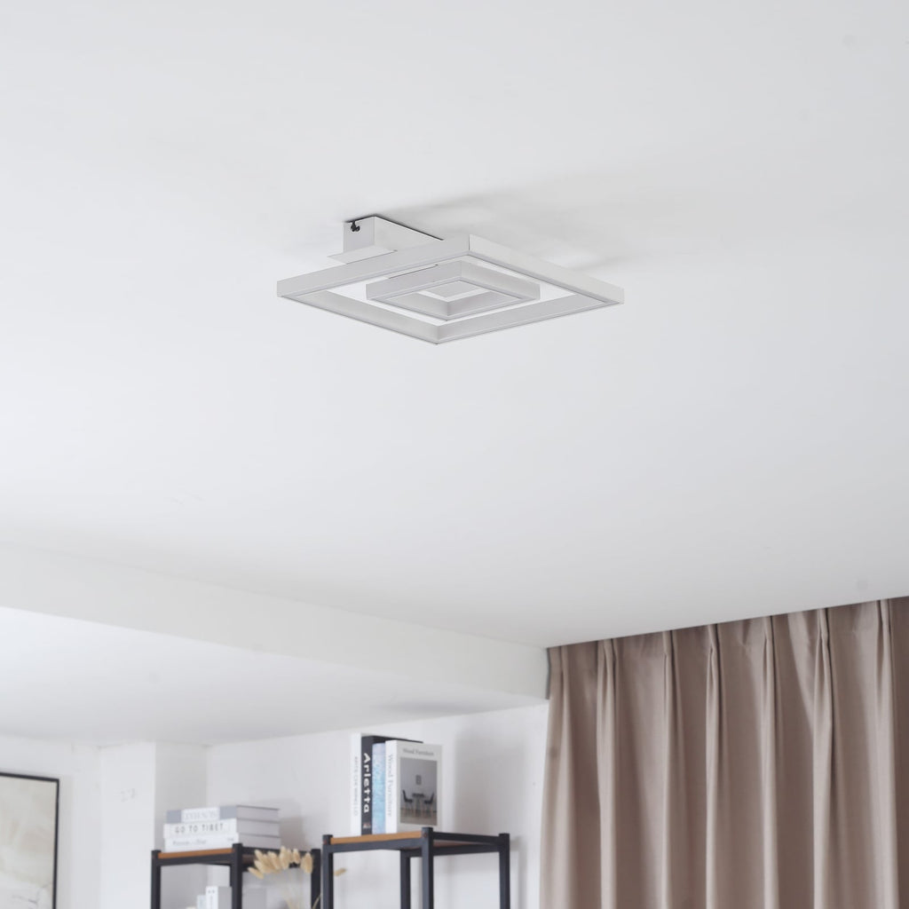 Detalj av LED taklampe Madamo hvit 30x30 cm 21W varmhvit