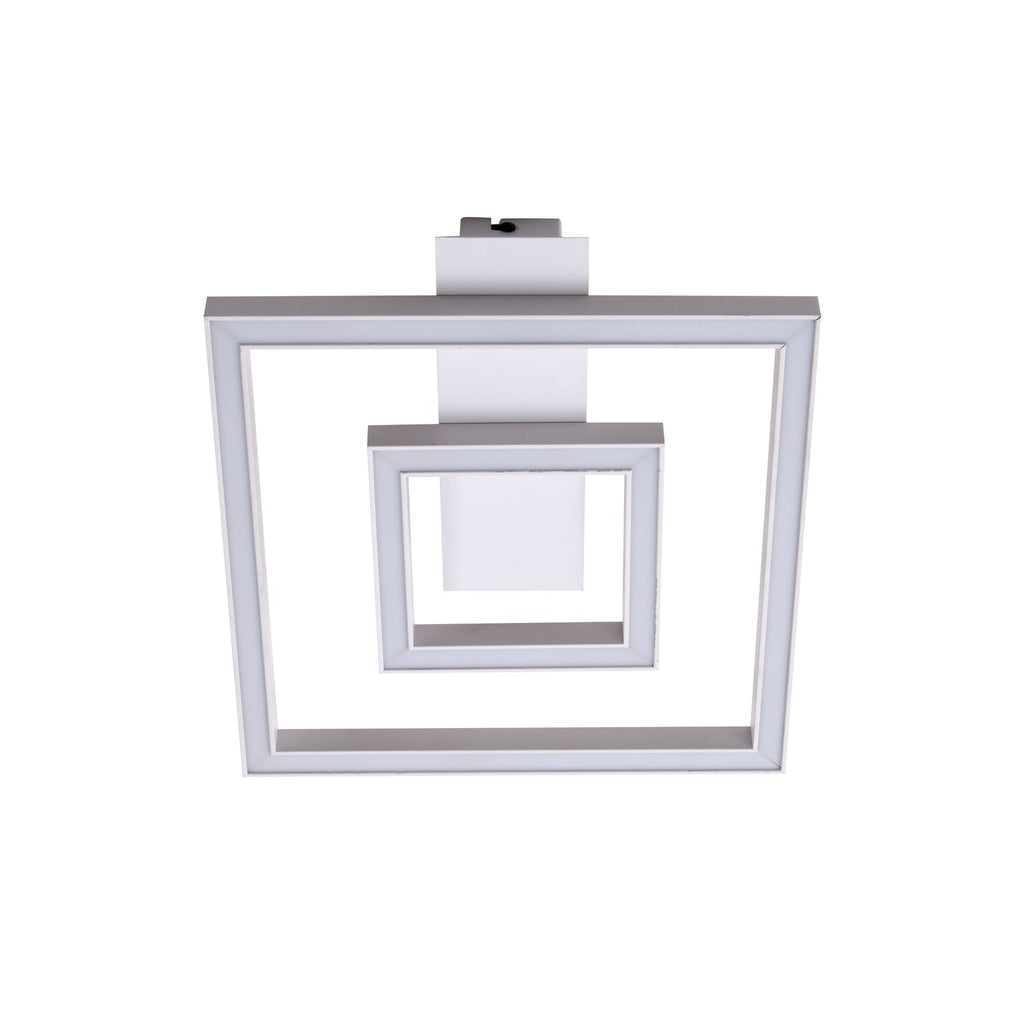 Montert LED taklampe Madamo hvit 30x30 cm 21W varmhvit i rom