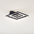 LED taklampe Madamo svart aluminium 30x30 cm forfra
