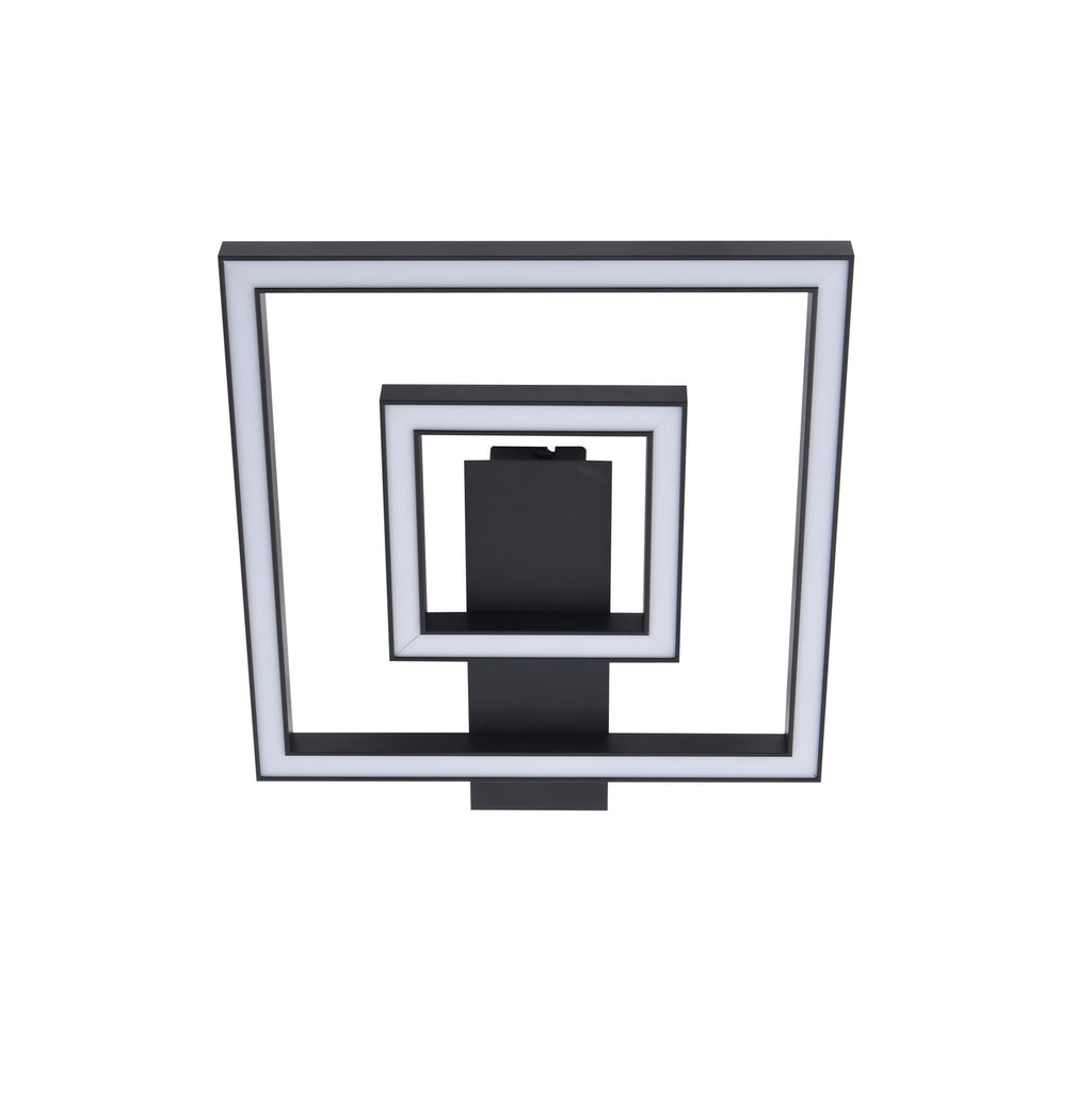 LED taklampe Madamo svart aluminium 30x30 cm montert i rom