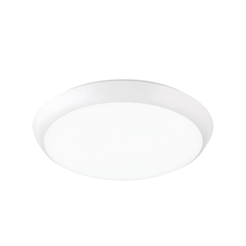LED taklampe Maggy Ø25 cm hvit CCT IP65 med dekorringer forfra