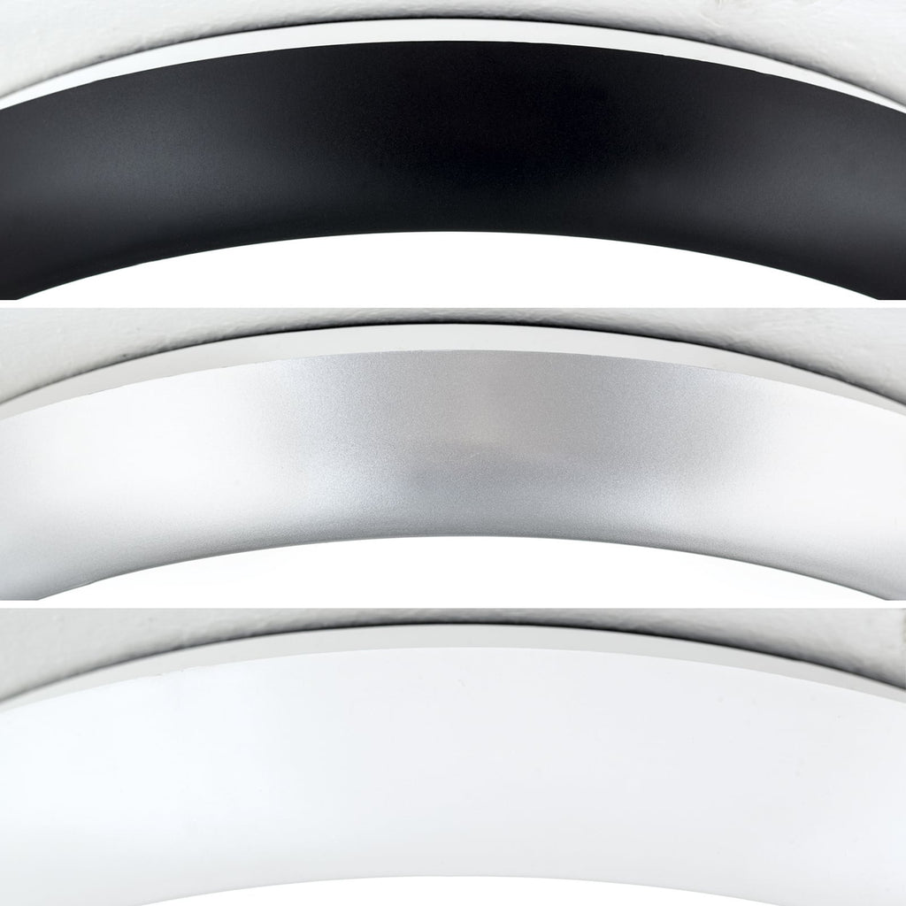 LED taklampe Maggy Ø25 cm hvit CCT IP65 med svart dekorring
