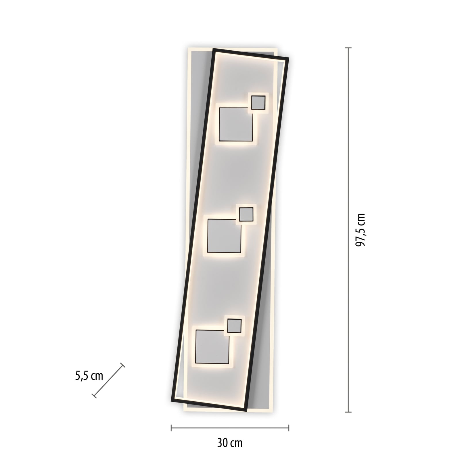 LED taklampe Mailak svart aluminium detalj av materiale