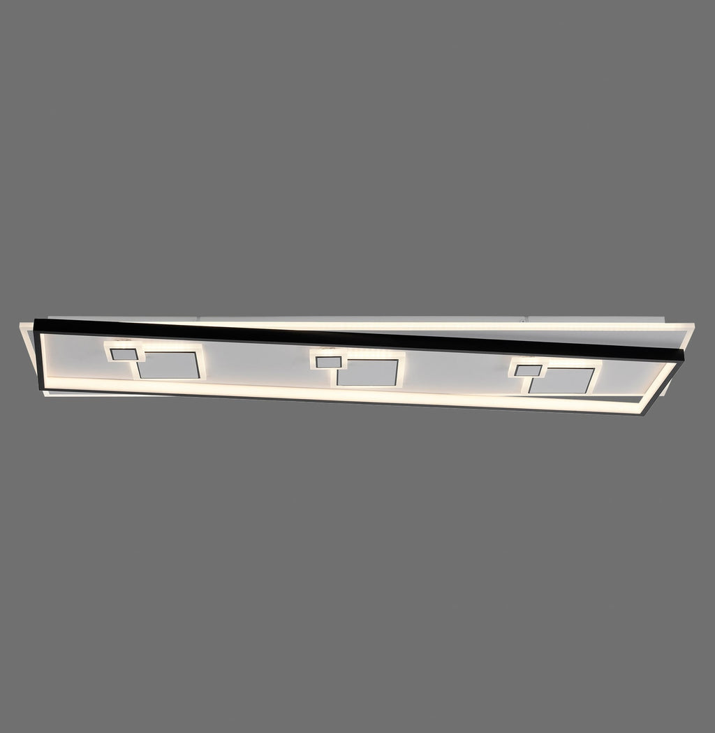 LED taklampe Mailak svart aluminium montert i rom
