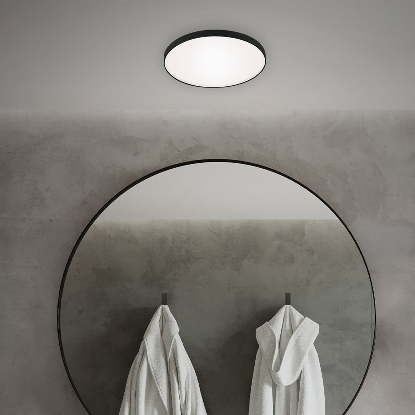 LED taklampe Malbona svart forfra