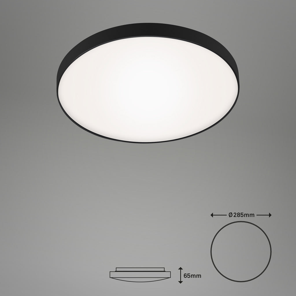 LED taklampe Malbona svart side